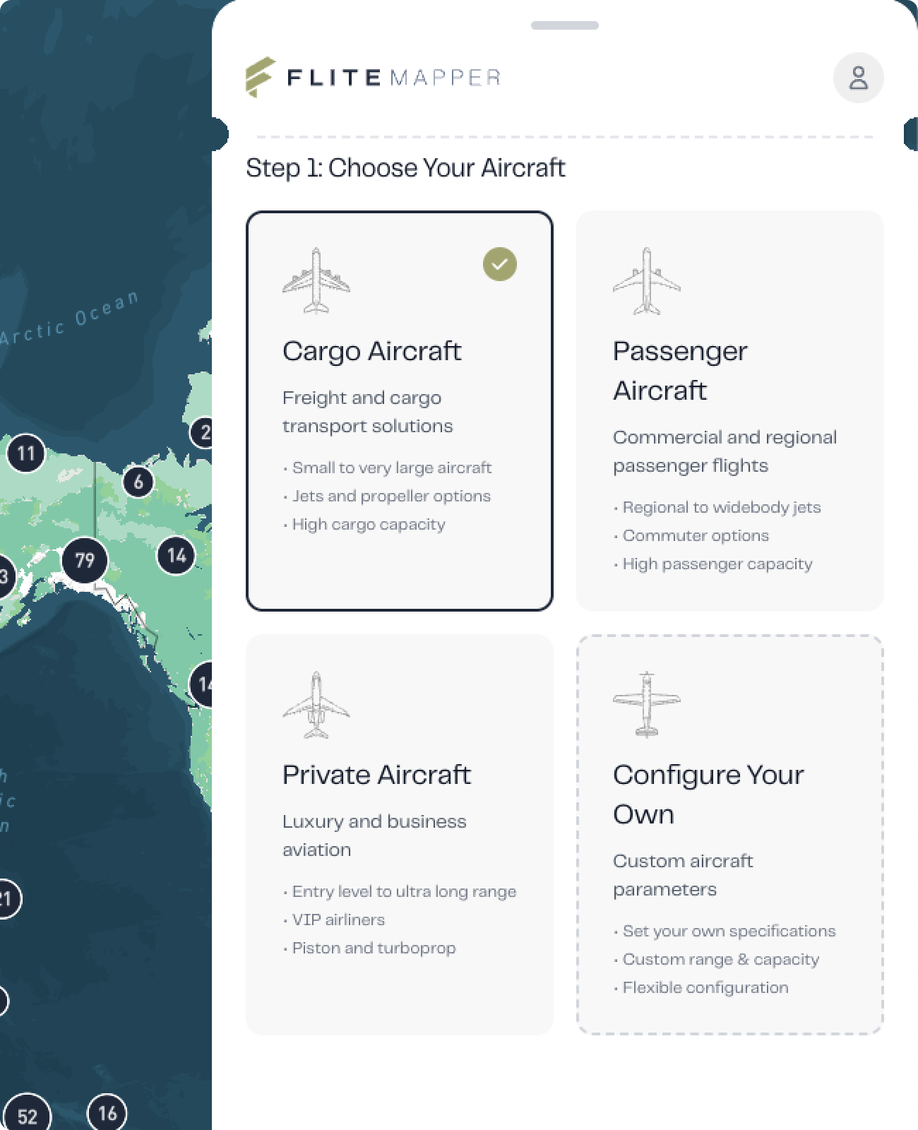 Aircraft type selection
